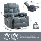 Fauteuil inclinable électrique avec inclinaison réglable à 139°, massage 8 points et chauffage lombaire, moteur Okin, chargement USB et rangement latéral