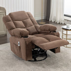 Fauteuil inclinable électrique avec inclinaison réglable à 139°, massage 8 points et chauffage lombaire, moteur Okin, chargement USB et rangement latéral