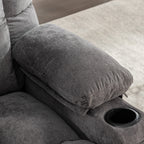 Fauteuil inclinable électrique avec inclinaison réglable à 139°, massage 8 points et chauffage lombaire, moteur Okin, chargement USB et rangement latéral