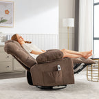 Fauteuil inclinable électrique avec inclinaison réglable à 139°, massage 8 points et chauffage lombaire, moteur Okin, chargement USB et rangement latéral