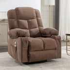 Fauteuil inclinable électrique avec inclinaison réglable à 139°, massage 8 points et chauffage lombaire, moteur Okin, chargement USB et rangement latéral