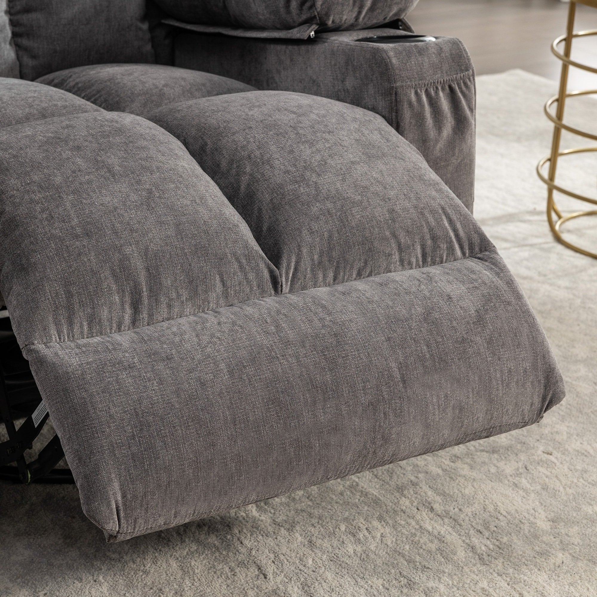 Fauteuil inclinable électrique avec inclinaison réglable à 139°, massage 8 points et chauffage lombaire, moteur Okin, chargement USB et rangement latéral