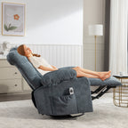 Fauteuil inclinable électrique avec inclinaison réglable à 139°, massage 8 points et chauffage lombaire, moteur Okin, chargement USB et rangement latéral