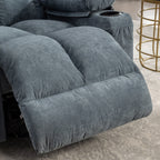 Fauteuil inclinable électrique avec inclinaison réglable à 139°, massage 8 points et chauffage lombaire, moteur Okin, chargement USB et rangement latéral