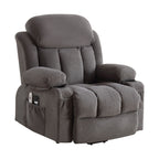 Fauteuil inclinable électrique avec massage, chauffage, port USB et porte-gobelets