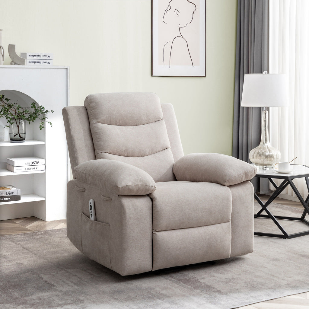 Fauteuil inclinable électrique avec massage, chauffage lombaire et cadre en acier