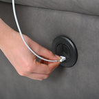 Fauteuil inclinable électrique avec chargement USB, assise confortable et panneau de commande latéral pour une détente optimale au salon