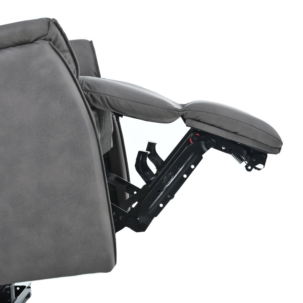 Fauteuil inclinable électrique avec ports USB, assise confortable et commandes latérales, idéal pour le salon