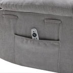 Fauteuil inclinable électrique avec massage, chauffage lombaire, poche latérale et support de cadre en acier