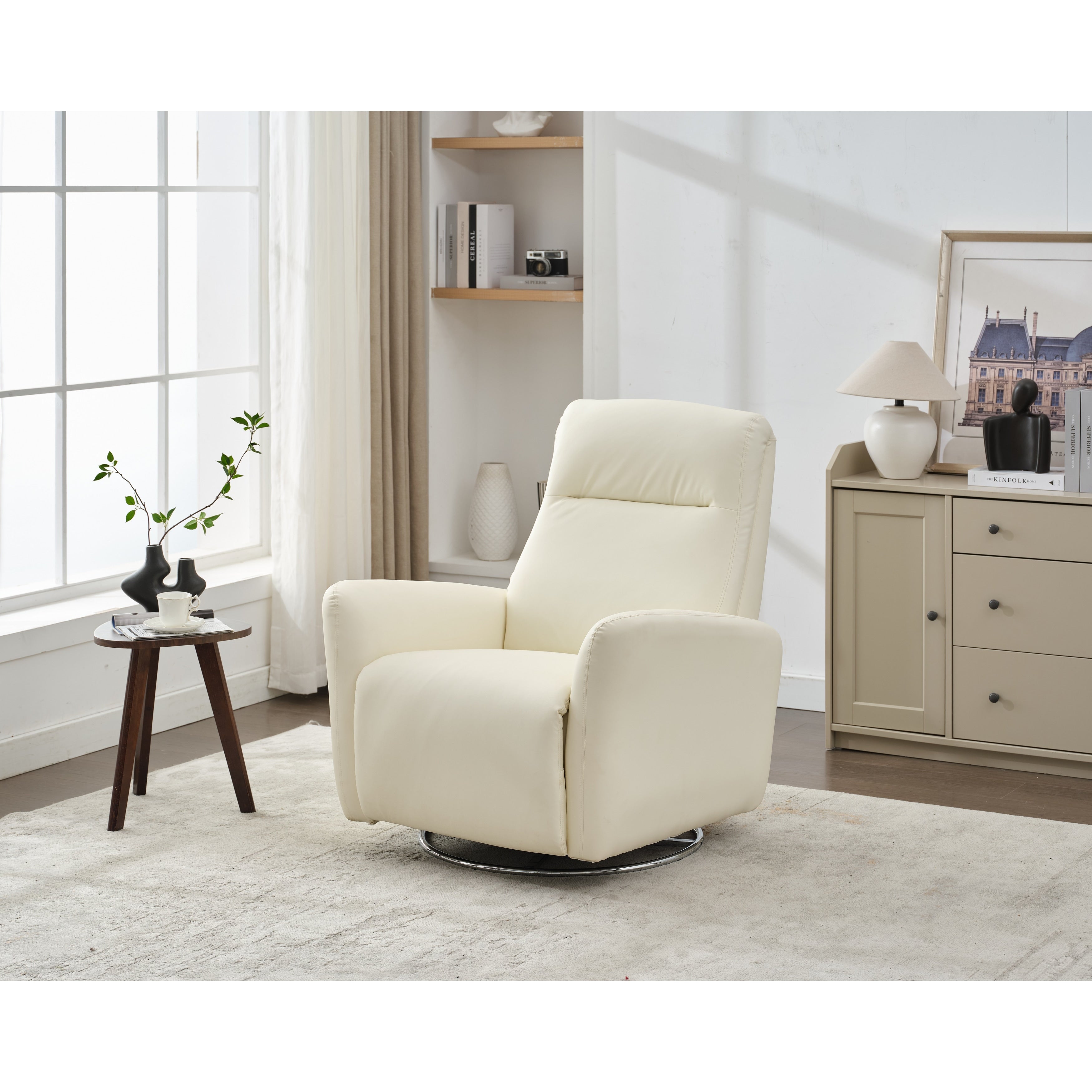 Fauteuil inclinable électrique pivotant à 270° avec commande par bouton pour chambre d'enfant, salon ou chambre d'enfant