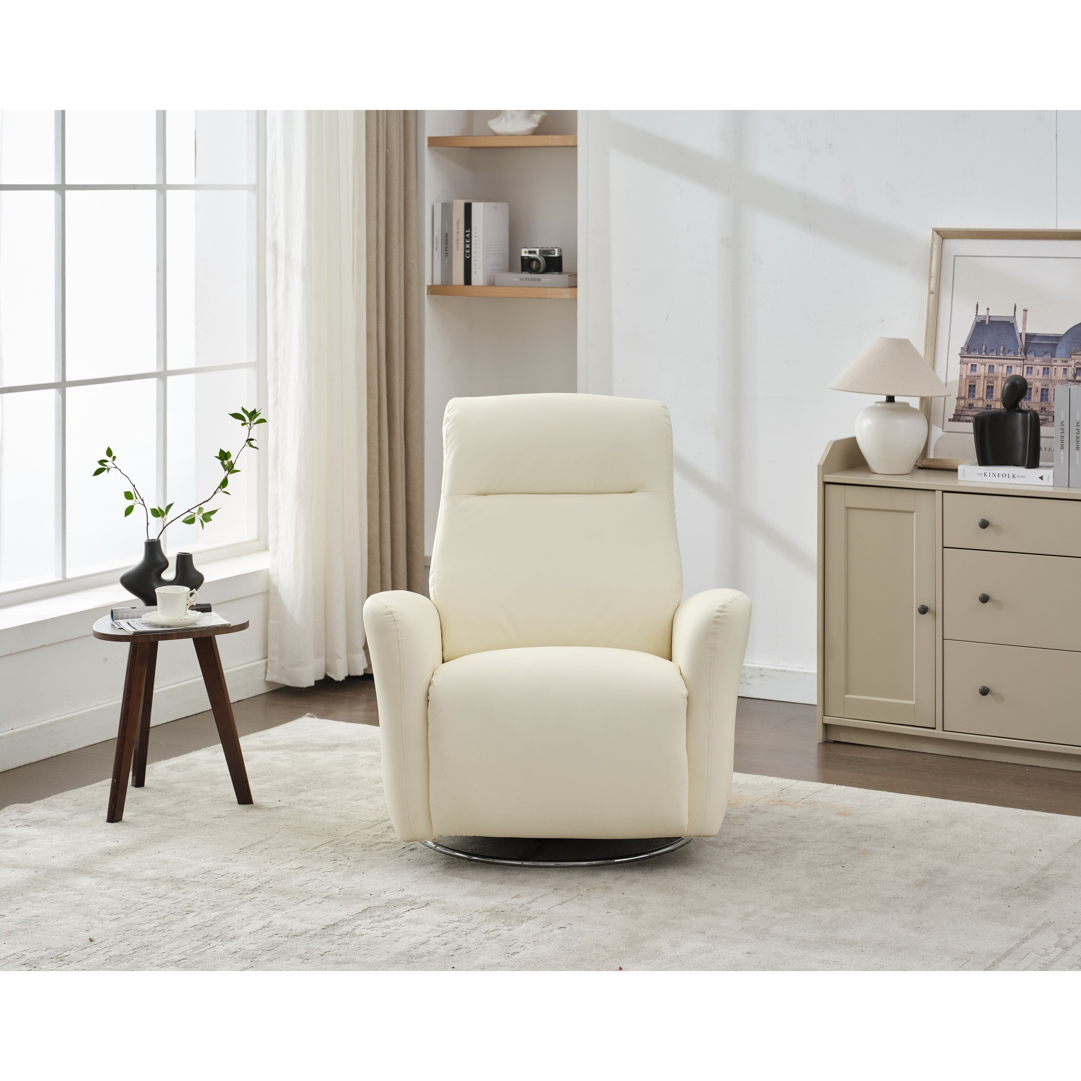 Fauteuil inclinable électrique pivotant à 270° avec commande par bouton pour chambre d'enfant, salon ou chambre d'enfant