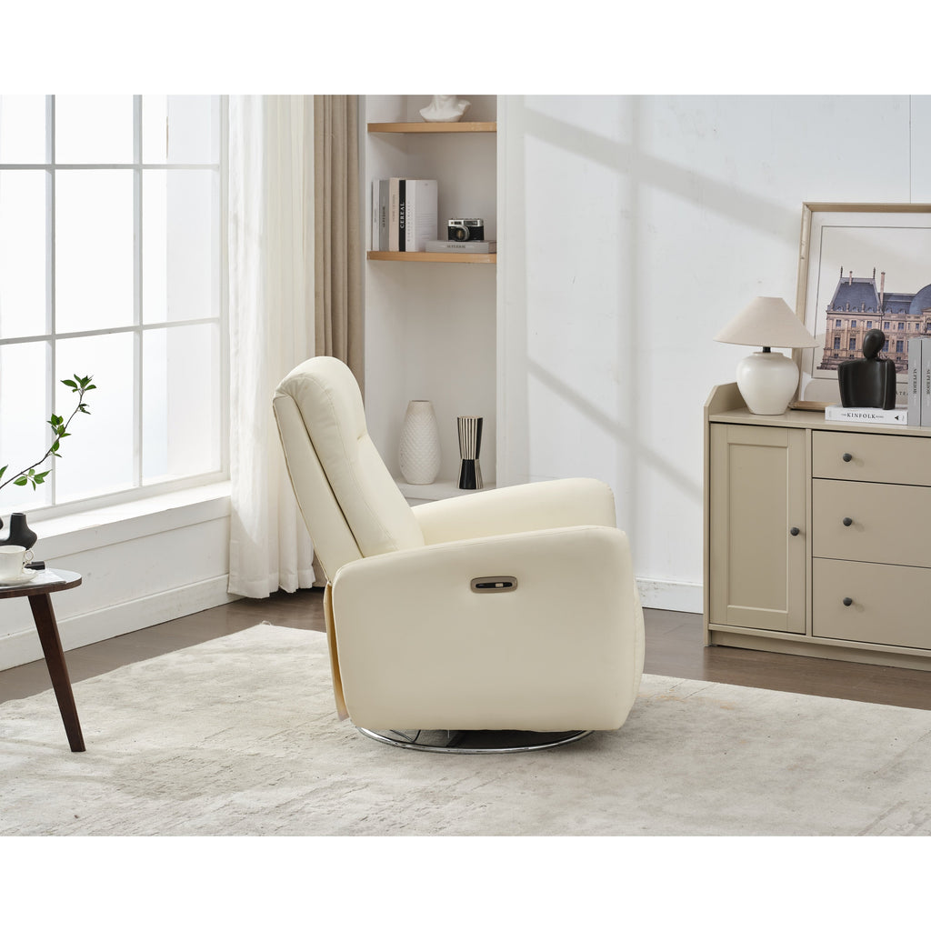 Fauteuil inclinable électrique pivotant à 270° avec commande par bouton pour chambre d'enfant, salon ou chambre d'enfant