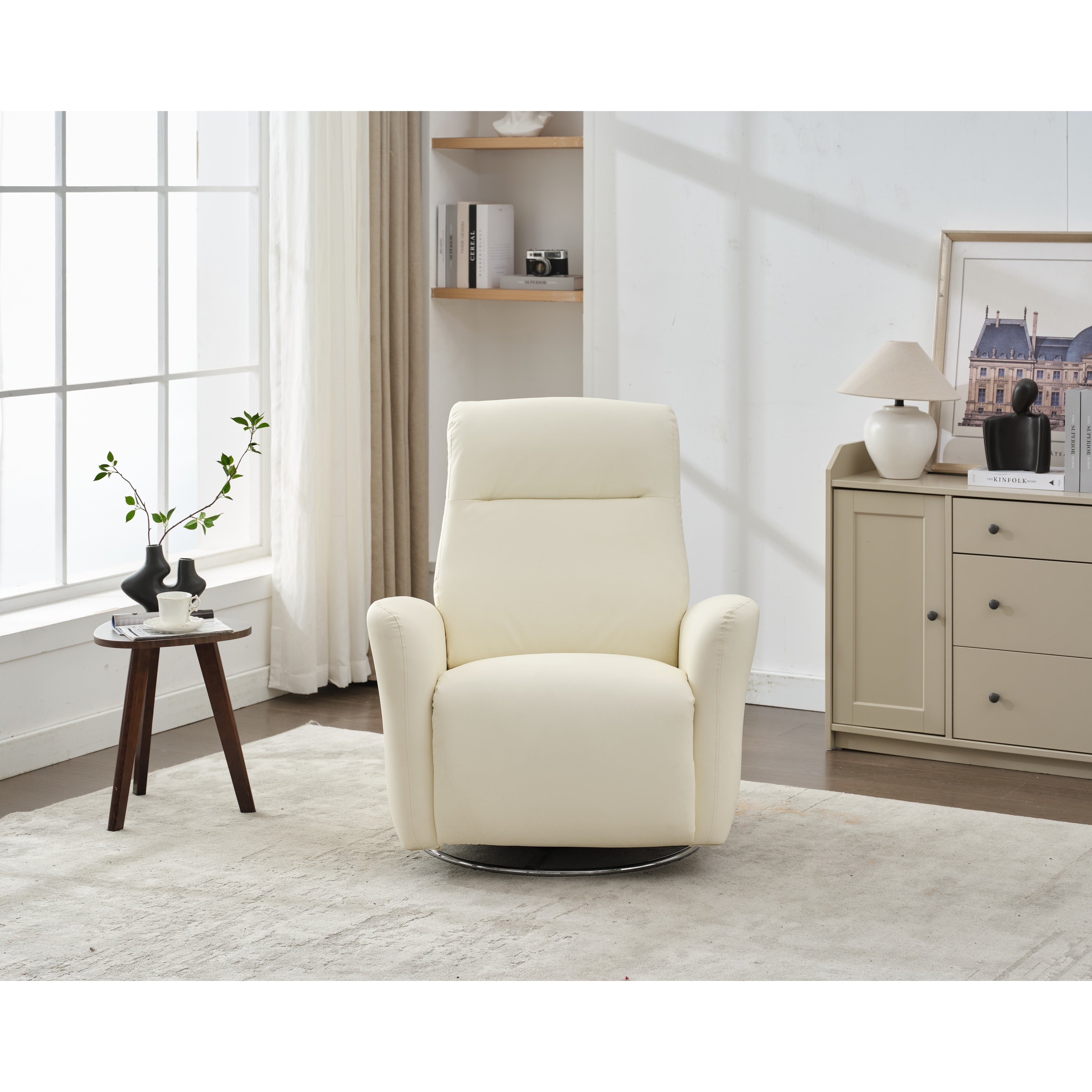 Fauteuil inclinable électrique pivotant à 270° avec commande par bouton pour chambre d'enfant, salon ou chambre d'enfant