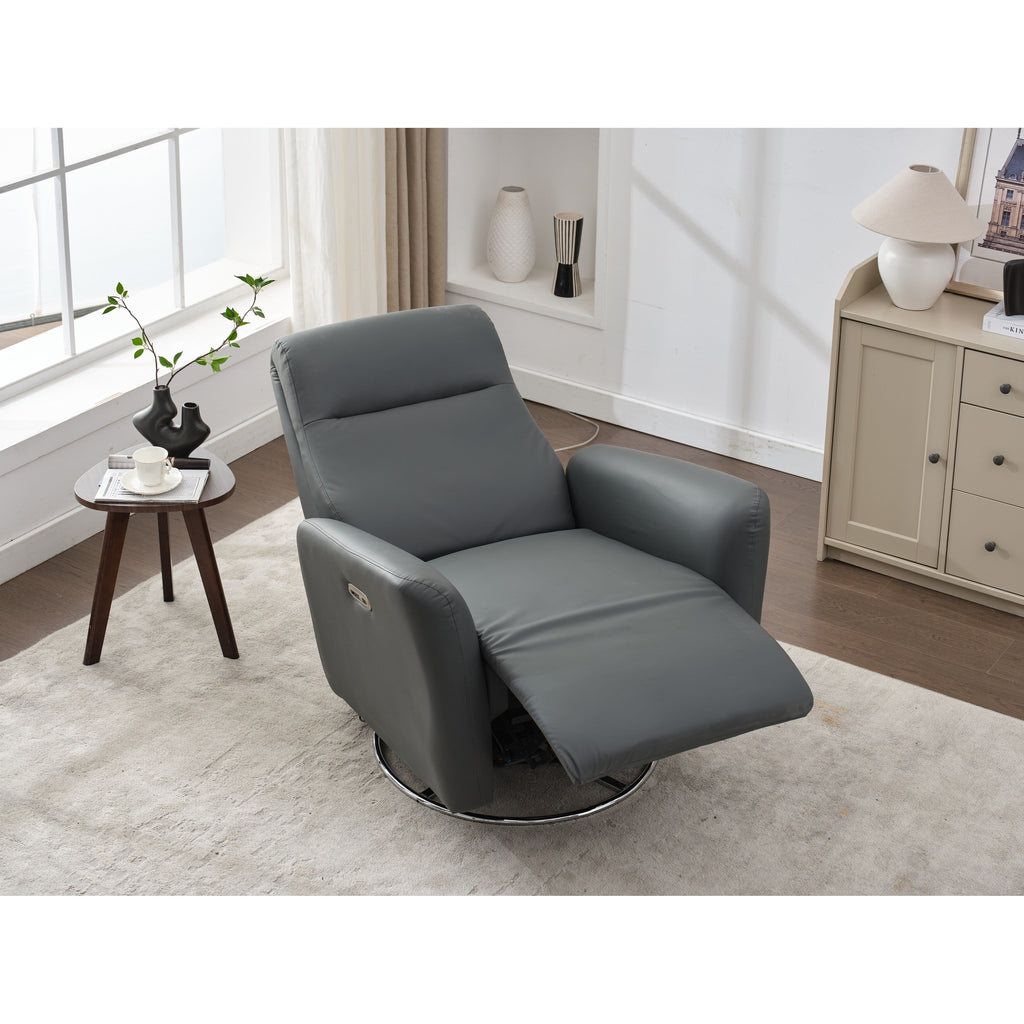 Fauteuil inclinable électrique pivotant à 270° avec commande par bouton pour chambre d'enfant, salon ou chambre d'enfant