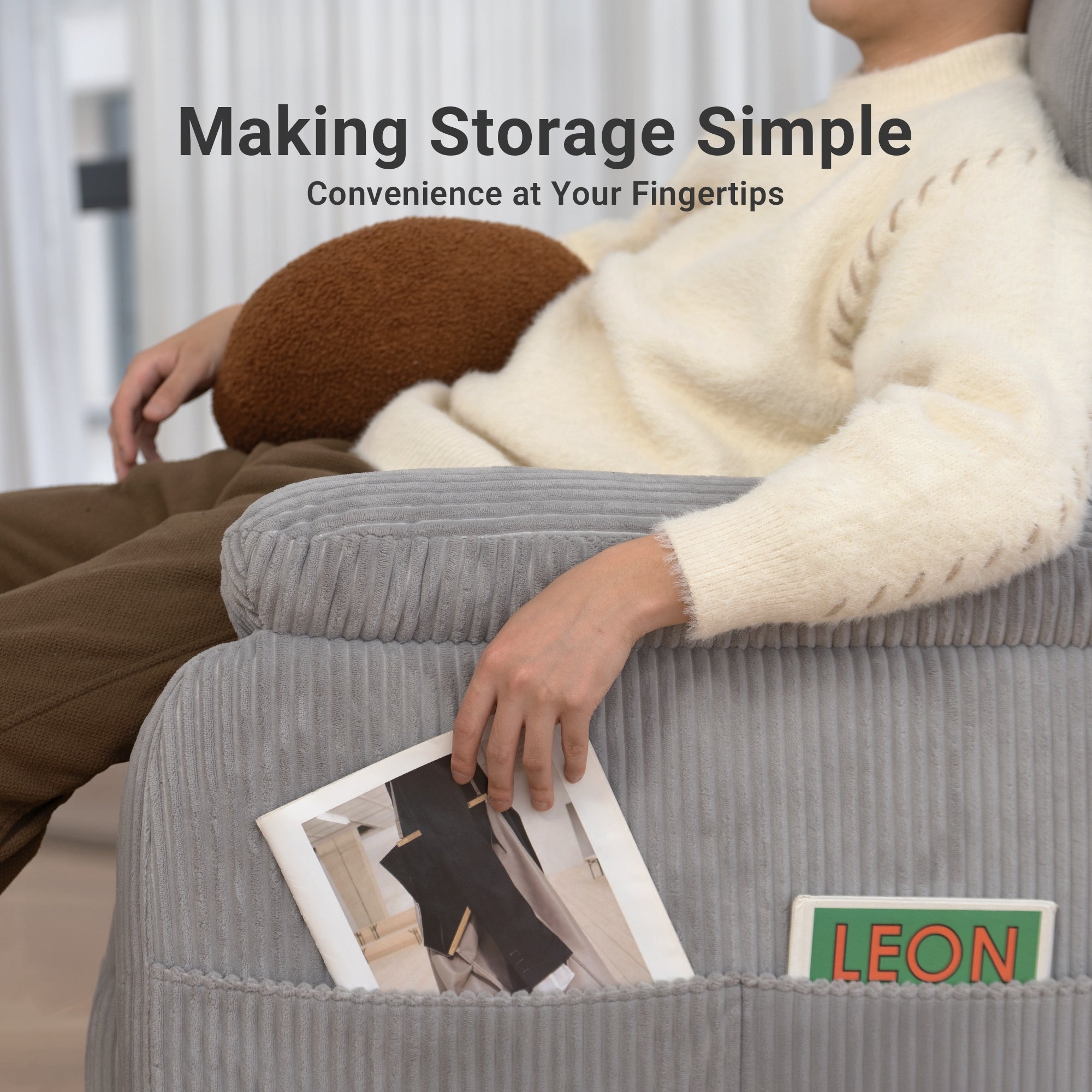 Fauteuil inclinable pivotant électrique - Fauteuil inclinable surdimensionné et robuste avec ports USB/Type-C, revêtement en velours côtelé moelleux