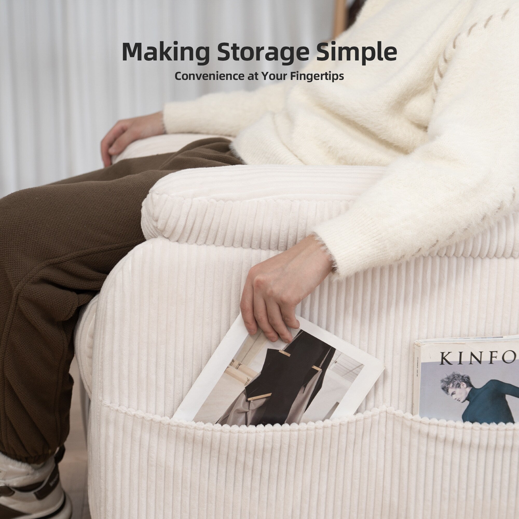 Fauteuil inclinable pivotant électrique - Fauteuil inclinable surdimensionné et robuste avec ports USB/Type-C, revêtement en velours côtelé moelleux