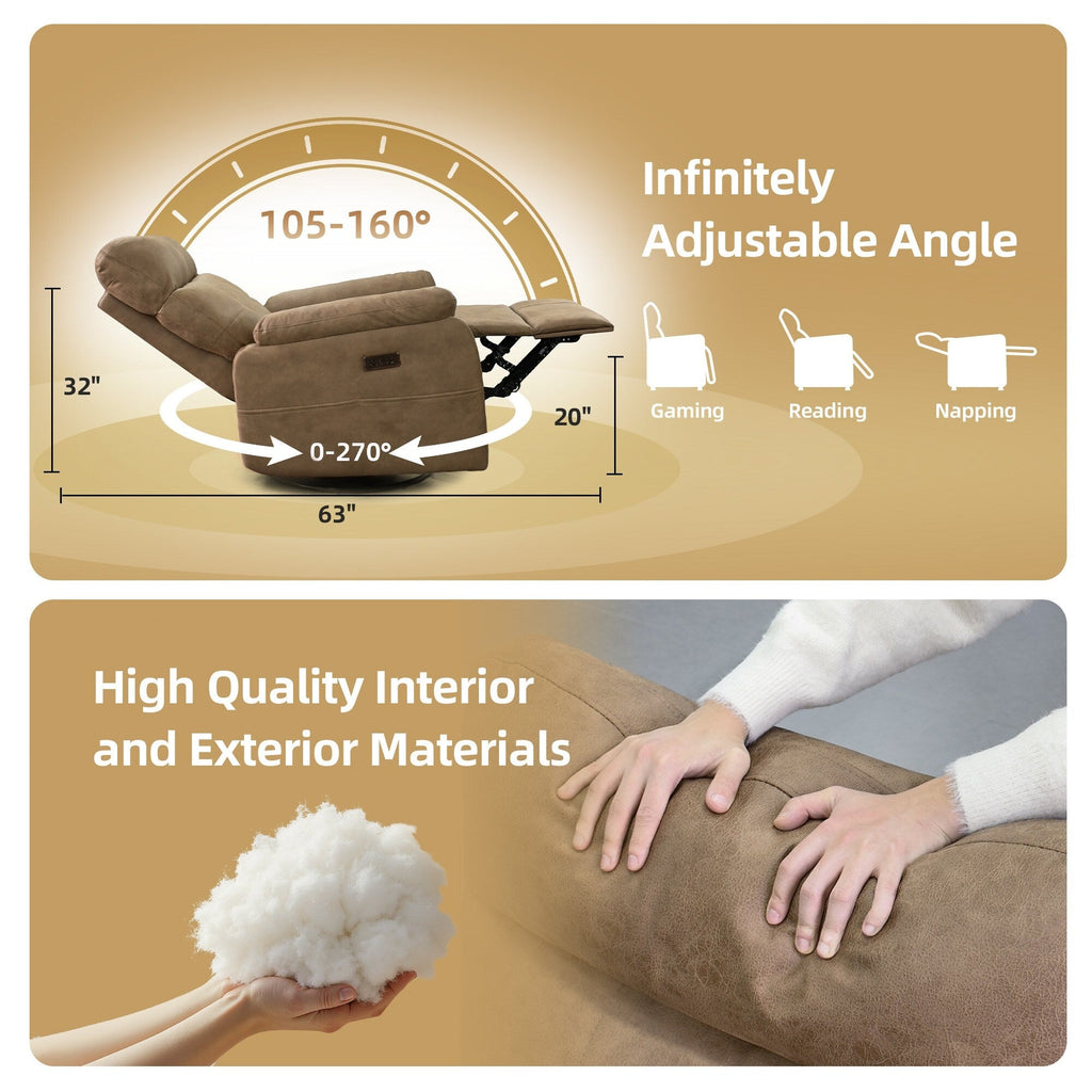 Fauteuil inclinable pivotant électrique