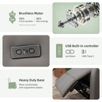 Fauteuil inclinable pivotant électrique