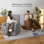 Fauteuil inclinable électrique à gravité zéro avec ports de charge - Fauteuil inclinable rembourré avec poche latérale et soutien lombaire