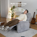 Fauteuil inclinable électrique à gravité zéro avec ports de charge - Fauteuil inclinable rembourré avec poche latérale et soutien lombaire