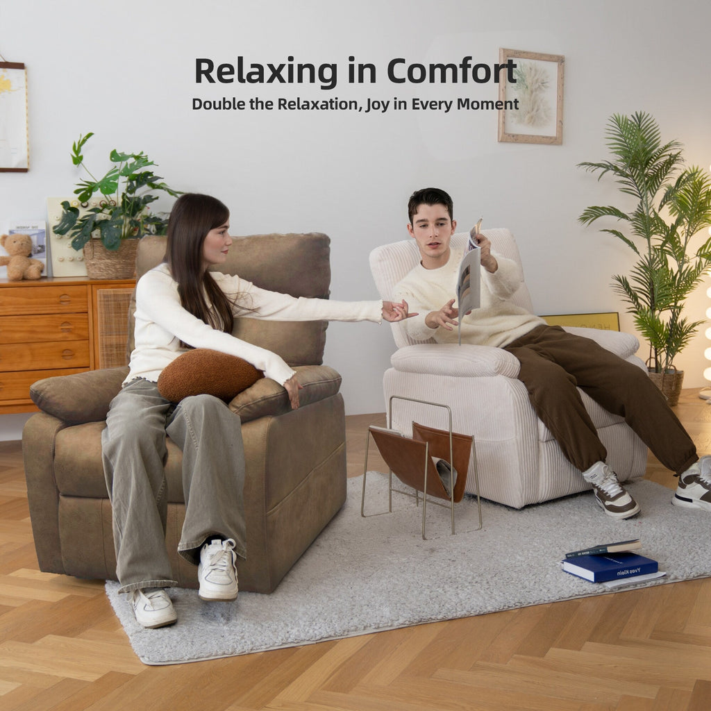 Fauteuil inclinable électrique à gravité zéro avec ports de charge - Fauteuil inclinable rembourré avec poche latérale et soutien lombaire