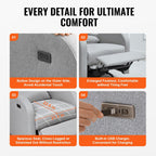 Fauteuil inclinable et pivotant électrique pour salon et chambre à coucher