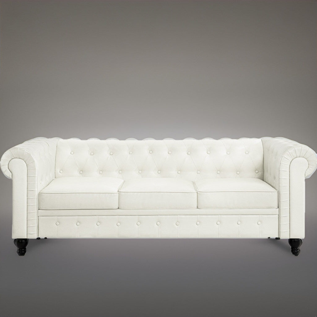 Canapé Chesterfield Élégance, Confort luxueux pour salons cosy, Canapé moderne du milieu du siècle, Élégance, Canapé 3 places