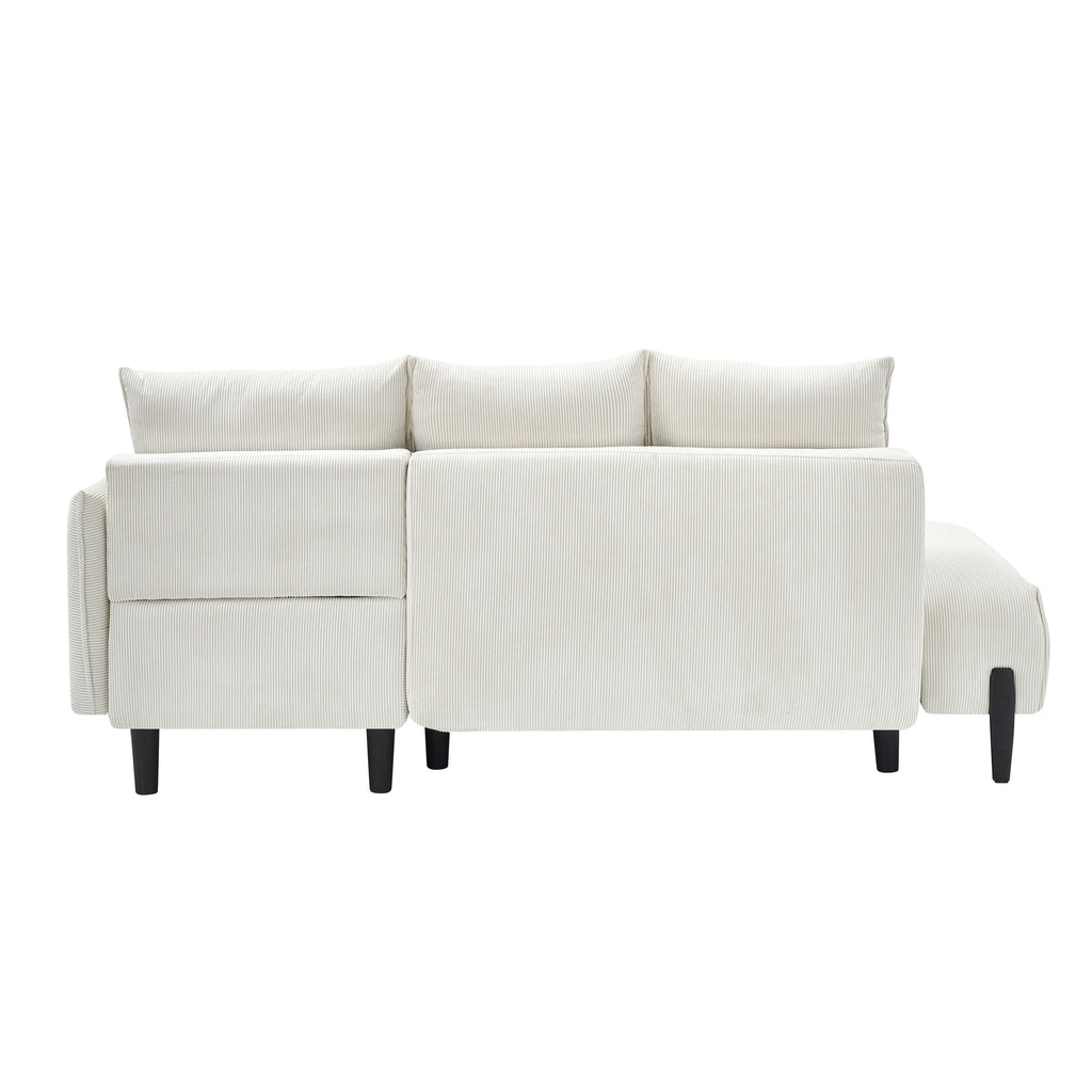 Élégant canapé en velours de 200 cm – Canapé spacieux avec garniture en métal et 3 coussins pour un espace moderne