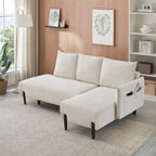 Élégant canapé en velours de 200 cm – Canapé spacieux avec garniture en métal et 3 coussins pour un espace moderne