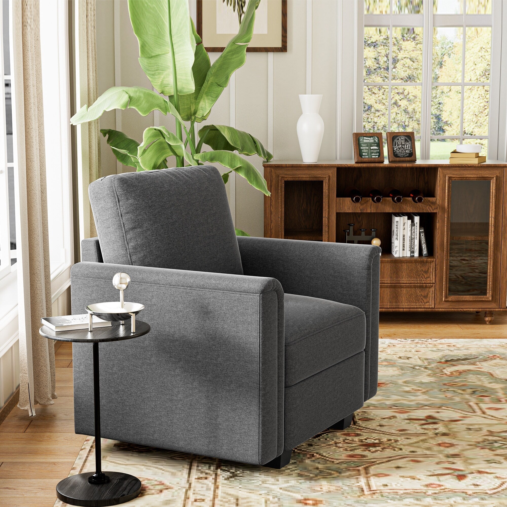 Canapé d'appoint élégant à accoudoirs incurvés, canapé sectionnel personnalisable, canapé modulaire confortable pour chambre, salon, bureau