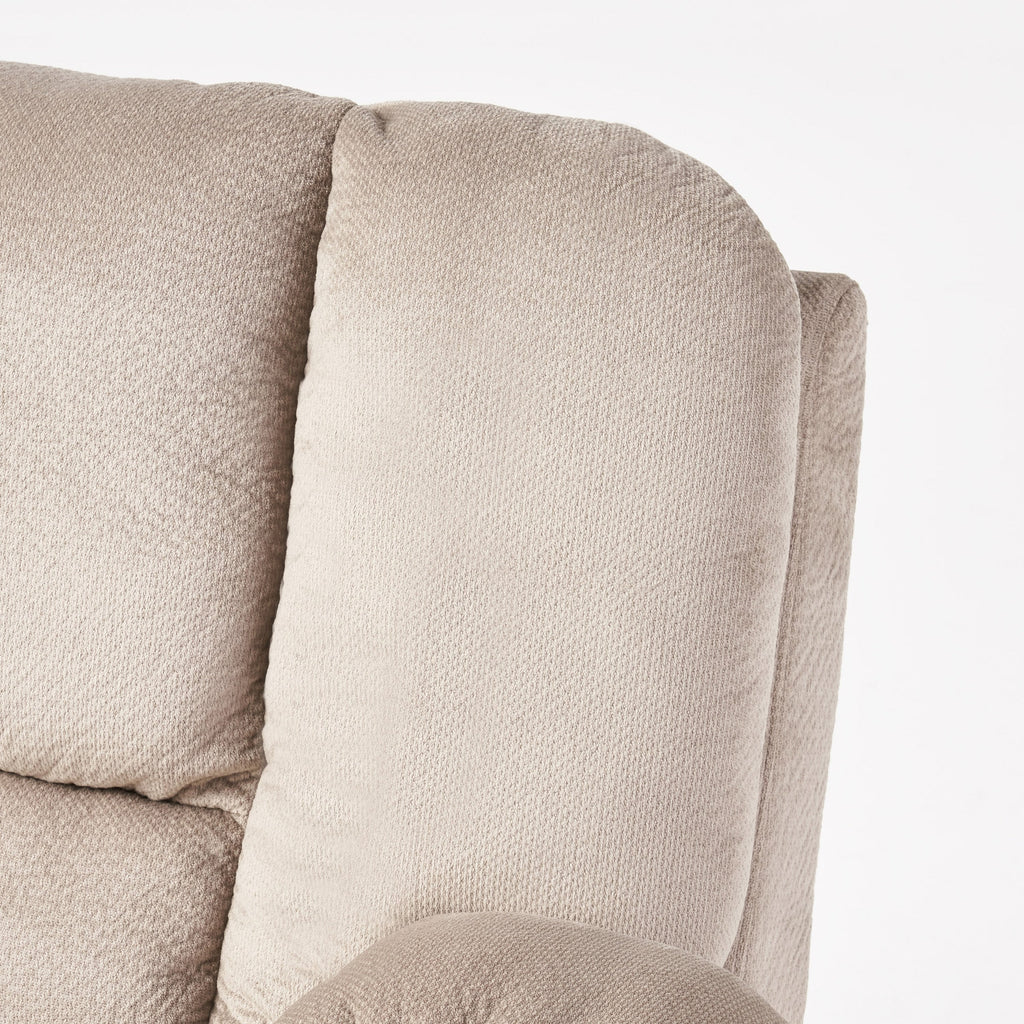 Fauteuil inclinable manuel élégant avec tissu doux pour la peau, confort moelleux et deux porte-gobelets