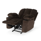 Fauteuil inclinable manuel élégant avec tissu doux pour la peau, confort moelleux et deux porte-gobelets