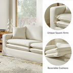 Canapé moderne Elias avec porte-gobelet et coussins réversibles par HULALA HOME