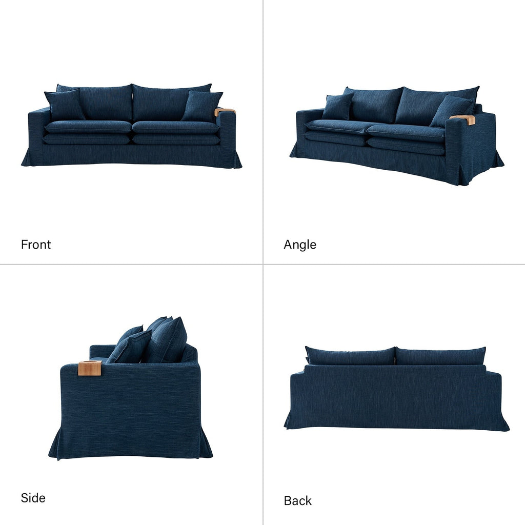 Canapé moderne Elias avec porte-gobelet et coussins réversibles par HULALA HOME