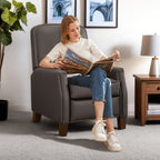 Fauteuil inclinable Elias Push Back pour adultes, fauteuil en similicuir pour salon