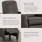 Fauteuil inclinable Elias Push Back pour adultes, fauteuil en similicuir pour salon