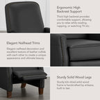 Fauteuil inclinable Elias Push Back pour adultes, fauteuil en similicuir pour salon