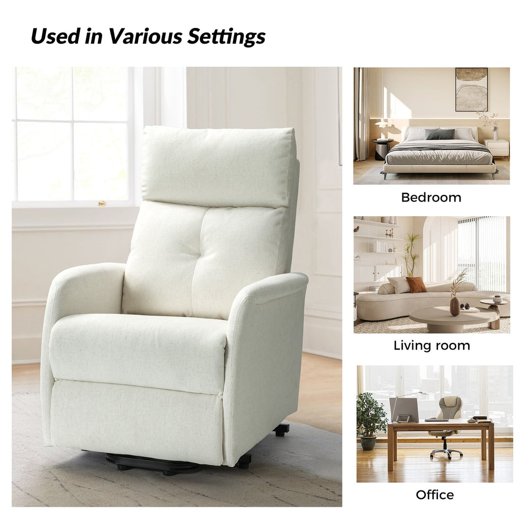 Fauteuil inclinable électrique à télécommande Elisa avec base en métal