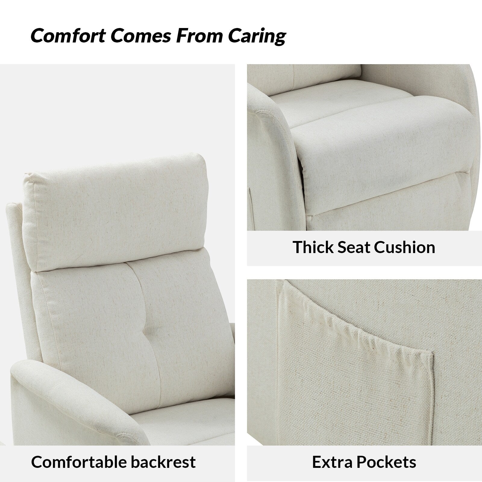 Fauteuil inclinable électrique à télécommande Elisa avec base en métal