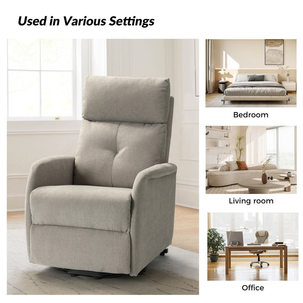 Fauteuil inclinable électrique à télécommande Elisa avec base en métal