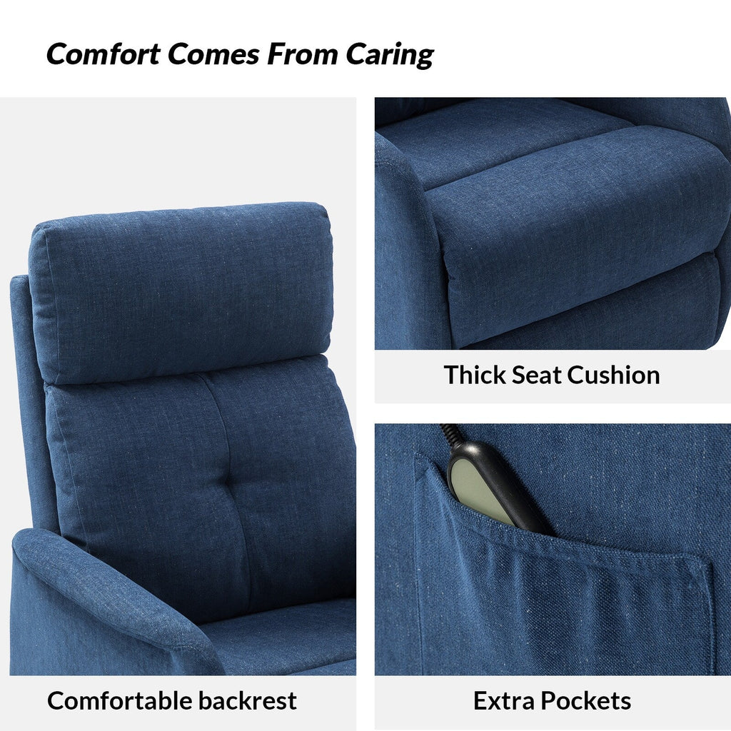 Fauteuil inclinable électrique à télécommande Elisa avec base en métal