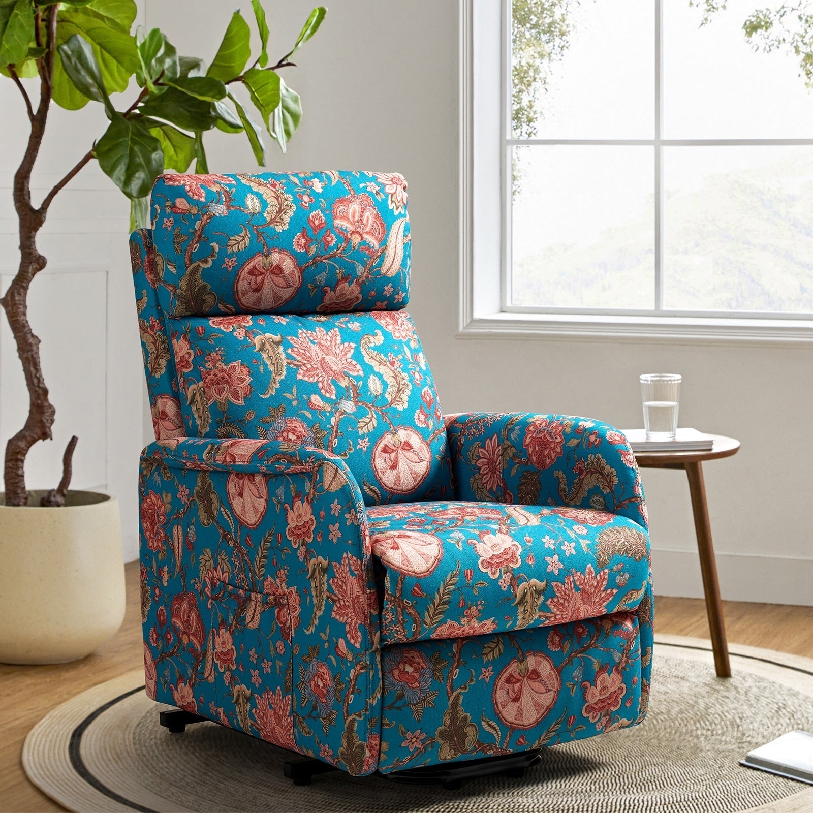 Fauteuil inclinable électrique à télécommande Elisa avec base en métal