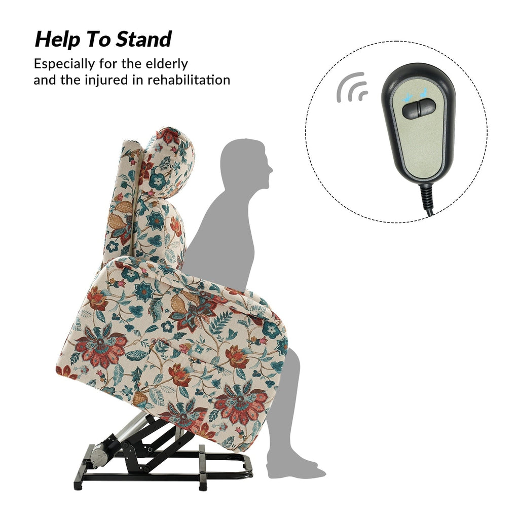 Fauteuil inclinable électrique à télécommande Elisa avec base en métal