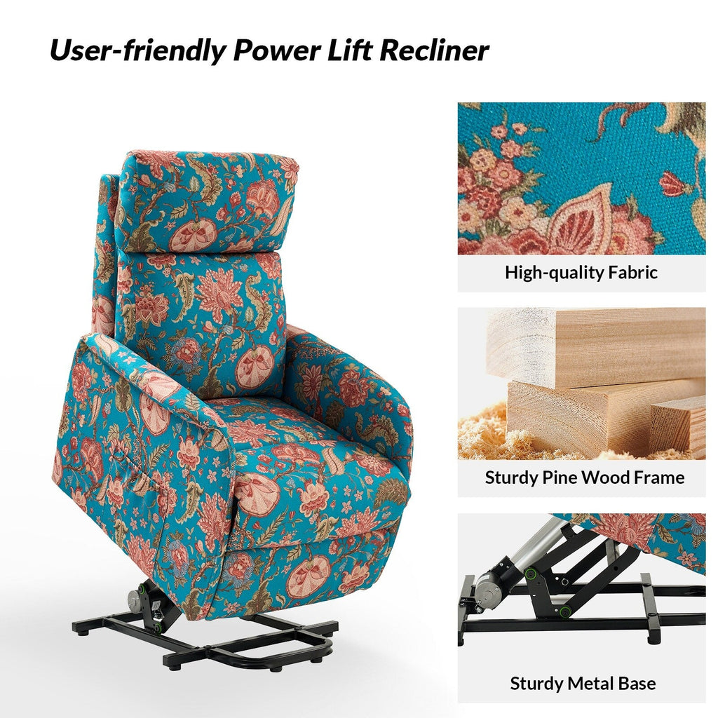 Fauteuil inclinable électrique à télécommande Elisa avec base en métal