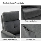 Fauteuil inclinable électrique à télécommande Elisa avec base en métal