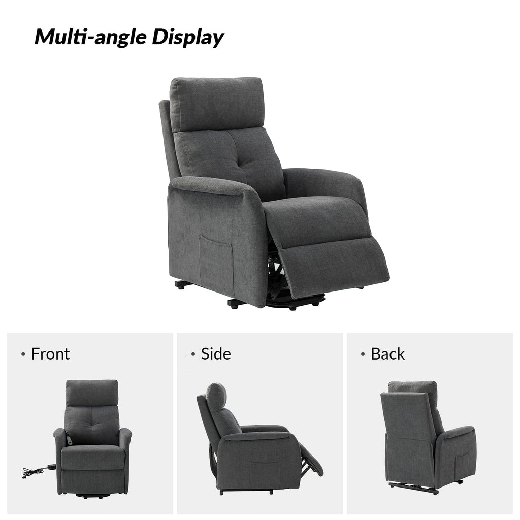 Fauteuil inclinable électrique à télécommande Elisa avec base en métal