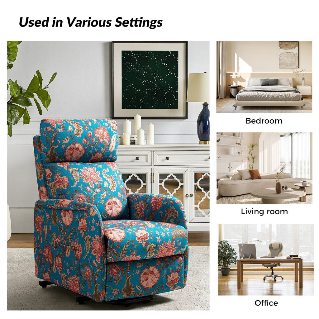 Fauteuil inclinable électrique à télécommande Elisa avec base en métal