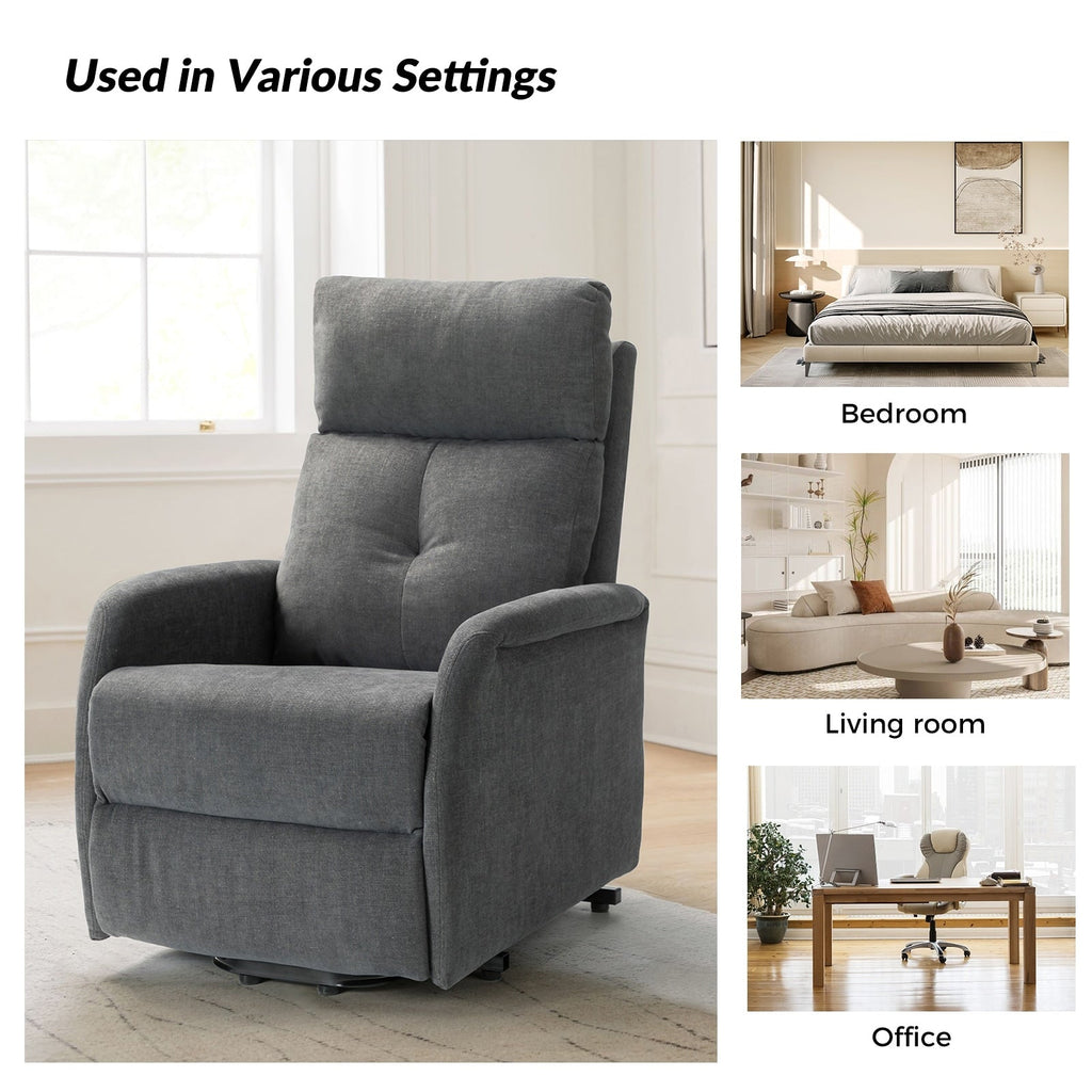 Fauteuil inclinable électrique à télécommande Elisa avec base en métal