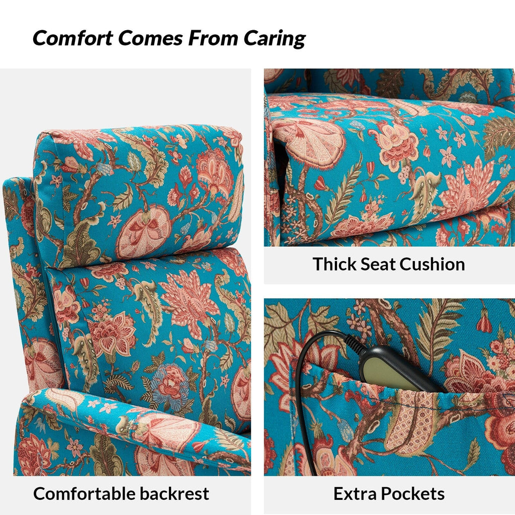 Fauteuil inclinable électrique à télécommande Elisa avec base en métal