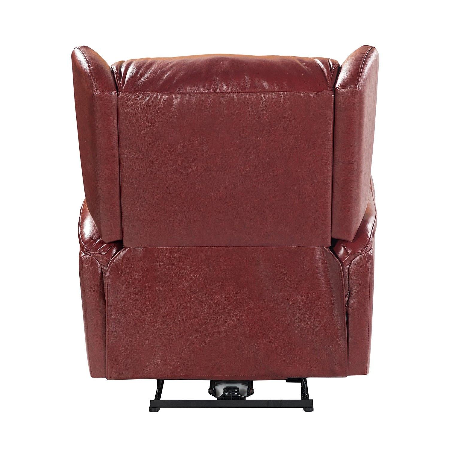 Fauteuil inclinable électrique en cuir véritable Eliseo avec port USB et design à oreilles